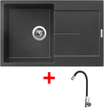 Sinks ULTIMA 790 Metalblack + Elasta nerez/černá 